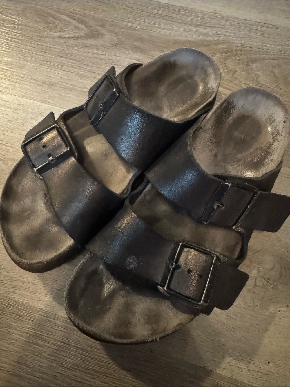 Birkenstock Black Double Buckle Sandals - Picture 2 of 6